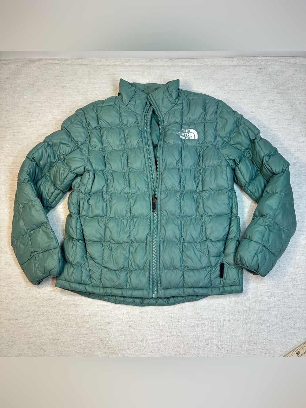The North Face boy size 10 Teal-Green Thermoball eco Quilted Puffer Jacket